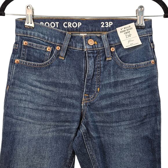 NWT J.Crew 9" Mid-Rise Demi Boot Crop Jeans Size 23P - Picture 3 of 8